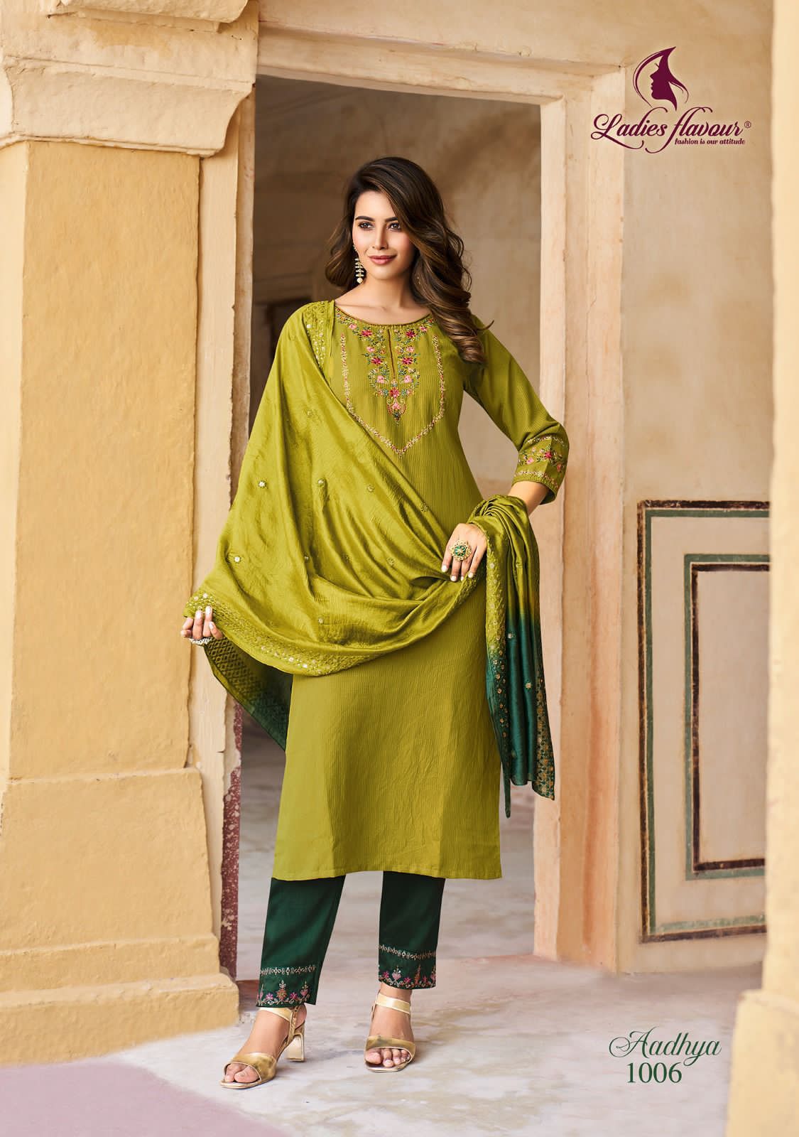 Aadhya By Ladies Flavour Embroidery Readymade Suits